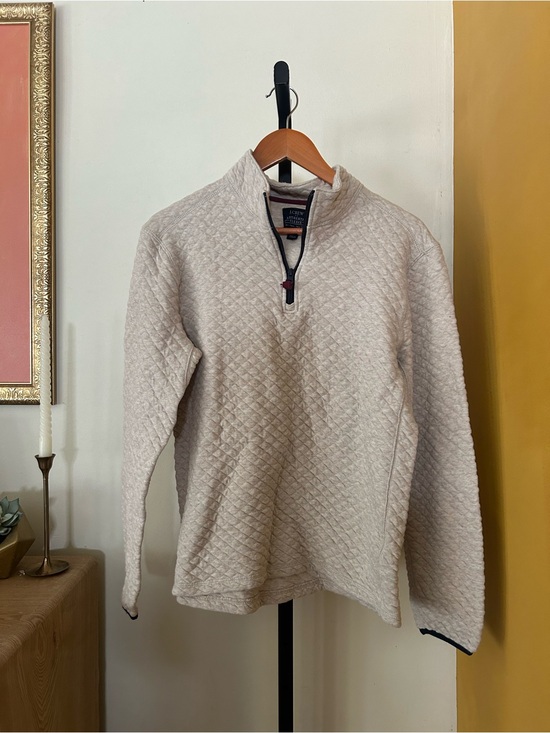 J. Crew Other - J. Crew Men's Quilted Quarter‎ Zip Sweatshirt Authentic Fleece Pullover Medium